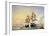 The Russian Cutter Mercury Captures the Swedish Frigate Venus on 21st May 1789, 1845-Aleksei Petrovich Bogolyubov-Framed Giclee Print