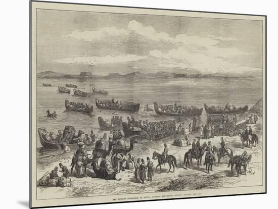 The Russian Expedition to Khiva, General Kaufmanns Division Crossing the Oxus-null-Mounted Giclee Print