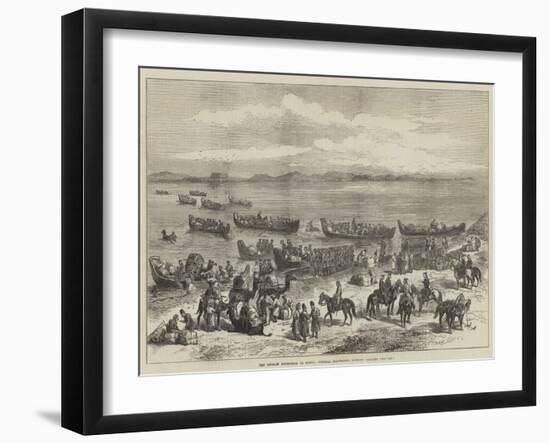 The Russian Expedition to Khiva, General Kaufmanns Division Crossing the Oxus-null-Framed Giclee Print