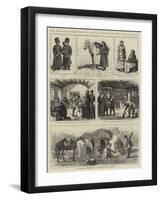 The Russian Expedition to Khiva, Sketches on the Line of March-Alfred Chantrey Corbould-Framed Giclee Print