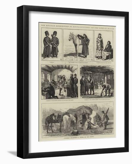 The Russian Expedition to Khiva, Sketches on the Line of March-Alfred Chantrey Corbould-Framed Giclee Print