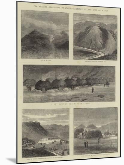 The Russian Expedition to Khiva, Sketches on the Line of March-null-Mounted Giclee Print