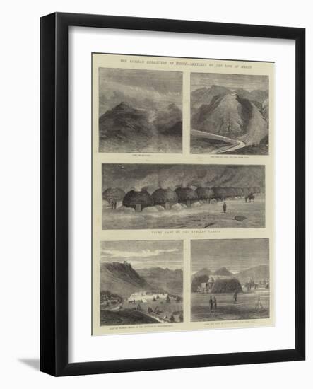 The Russian Expedition to Khiva, Sketches on the Line of March-null-Framed Giclee Print