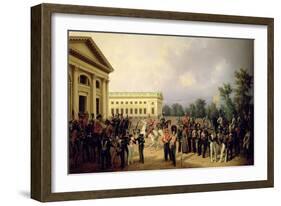 The Russian Guard in Tsarskoye Selo in 1832, 1841-Franz Kruger-Framed Giclee Print