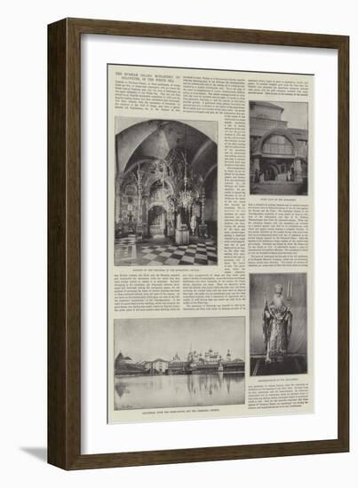 The Russian Island Monastery of Solovetsk, in the White Sea-null-Framed Giclee Print