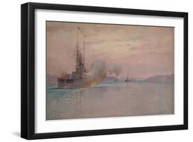 The Russian Naval Bombardment of the Bosphorus, 1915-1916-Alexey Hansen-Framed Premium Giclee Print