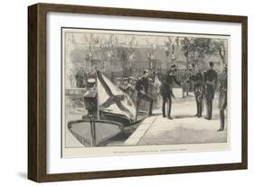 The Russian Naval Squadron at Toulon, Admiral Avellan Landing-null-Framed Giclee Print