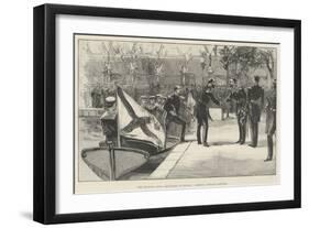 The Russian Naval Squadron at Toulon, Admiral Avellan Landing-null-Framed Giclee Print