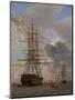 The Russian Ship of the Line Azov and a Frigate at Anchor in the Roads of Elsinore, 1828-Christoffer-wilhelm Eckersberg-Mounted Giclee Print