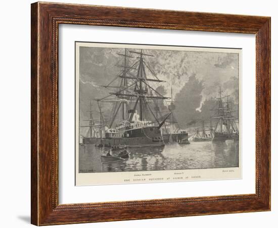 The Russian Squadron at Anchor at Toulon-Fred T. Jane-Framed Giclee Print