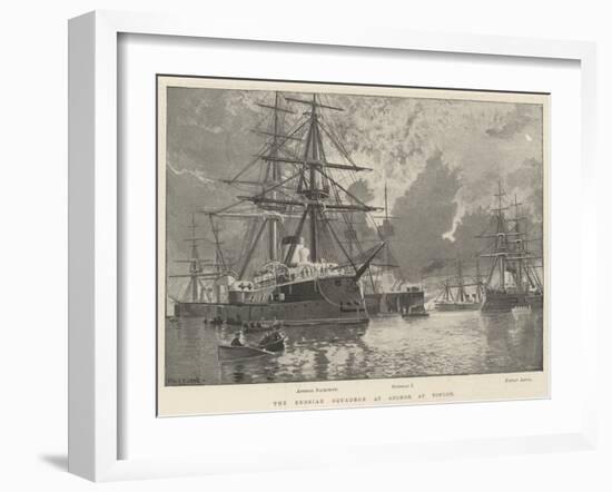 The Russian Squadron at Anchor at Toulon-Fred T. Jane-Framed Giclee Print