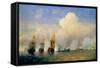 The Russo-Swedish Sea War Near Kronstadt in 1790-Aleksei Petrovich Bogolyubov-Framed Stretched Canvas