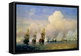 The Russo-Swedish Sea War Near Kronstadt in 1790-Aleksei Petrovich Bogolyubov-Framed Stretched Canvas