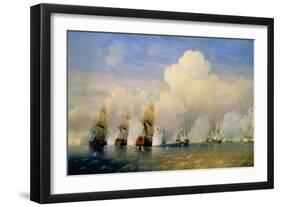 The Russo-Swedish Sea War Near Kronstadt in 1790-Aleksei Petrovich Bogolyubov-Framed Giclee Print