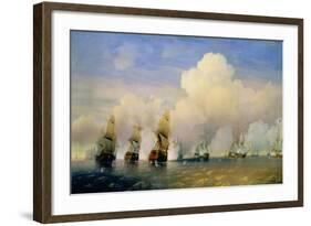 The Russo-Swedish Sea War Near Kronstadt in 1790-Aleksei Petrovich Bogolyubov-Framed Giclee Print