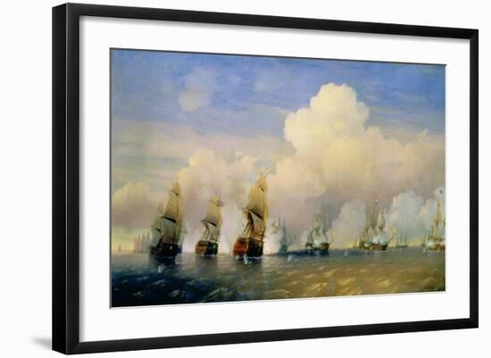 The Russo-Swedish Sea War Near Kronstadt in 1790-Aleksei Petrovich Bogolyubov-Framed Giclee Print