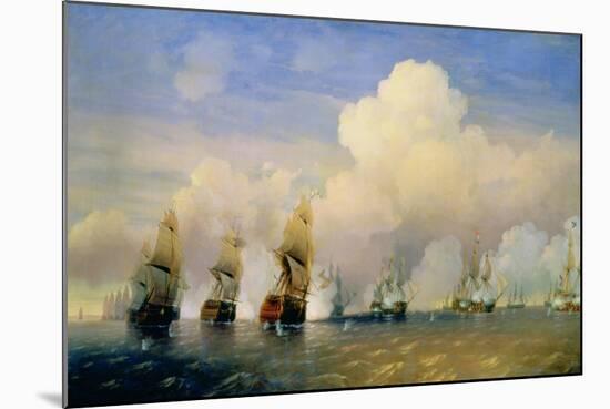 The Russo-Swedish Sea War Near Kronstadt in 1790-Aleksei Petrovich Bogolyubov-Mounted Giclee Print