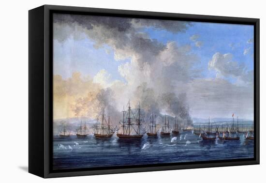 The Russo-Turkish Battle at the Damietta Castle on 1770, 1770-1772-Jacob Philipp Hackert-Framed Stretched Canvas