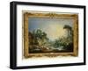 The Rustic Bridge, C.1756-Francois Boucher-Framed Giclee Print