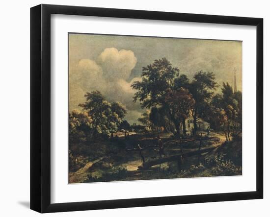 The Rustic Bridge, C17th Century-Meindert Hobbema-Framed Giclee Print