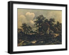 The Rustic Bridge, C17th Century-Meindert Hobbema-Framed Giclee Print