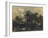 The Rustic Bridge, C17th Century-Meindert Hobbema-Framed Giclee Print