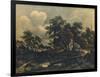 The Rustic Bridge, C17th Century-Meindert Hobbema-Framed Giclee Print