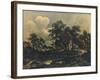 The Rustic Bridge, C17th Century-Meindert Hobbema-Framed Giclee Print