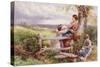 The Rustic Stile-Myles Birket Foster-Stretched Canvas