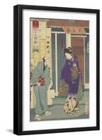 The Ryukotei Restaurant in Yanagibashi, 1878-Toyohara Kunichika-Framed Giclee Print