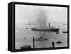 The S.S. Imperator in New York Harbor-A. Loeffler-Framed Stretched Canvas