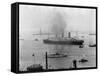 The S.S. Imperator in New York Harbor-A. Loeffler-Framed Stretched Canvas