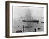 The S.S. Imperator in New York Harbor-A. Loeffler-Framed Photographic Print