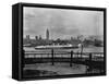 The S.S. Mauretania and New York City Skyline-null-Framed Stretched Canvas