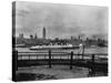 The S.S. Mauretania and New York City Skyline-null-Stretched Canvas