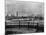 The S.S. Mauretania and New York City Skyline-null-Mounted Photographic Print