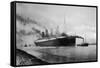 The S S Titanic Leaving Bairds Works Belfast-null-Framed Stretched Canvas