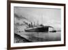 The S S Titanic Leaving Bairds Works Belfast-null-Framed Photographic Print