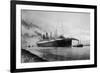 The S S Titanic Leaving Bairds Works Belfast-null-Framed Photographic Print