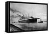 The S S Titanic Leaving Bairds Works Belfast-null-Framed Stretched Canvas