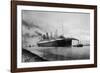 The S S Titanic Leaving Bairds Works Belfast-null-Framed Photographic Print