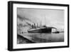 The S S Titanic Leaving Bairds Works Belfast-null-Framed Photographic Print