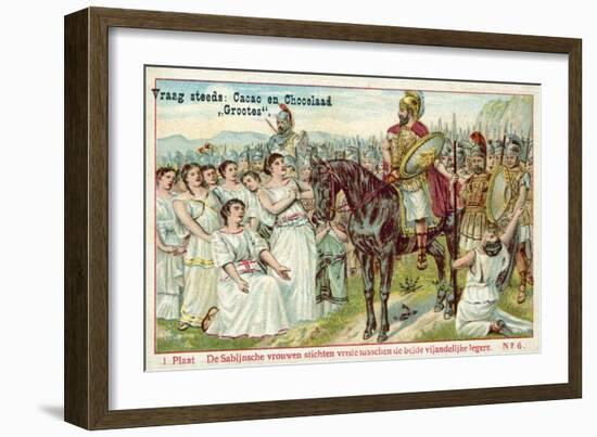 The Sabine Women Make Peace Between the Two Warring Armies-null-Framed Giclee Print