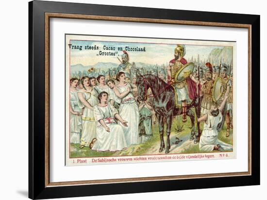 The Sabine Women Make Peace Between the Two Warring Armies-null-Framed Giclee Print