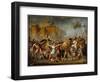 The Sabines Interposing between their Roman Husbands (Right) and their Sabine Brothers (Left) Showi-Jacques Louis David-Framed Giclee Print