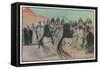 The Sabre Dance of the Bedouin Arabs-Georges Scott-Framed Stretched Canvas