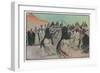 The Sabre Dance of the Bedouin Arabs-Georges Scott-Framed Art Print