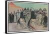 The Sabre Dance of the Bedouin Arabs-Georges Scott-Framed Stretched Canvas