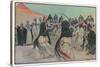 The Sabre Dance of the Bedouin Arabs-Georges Scott-Stretched Canvas