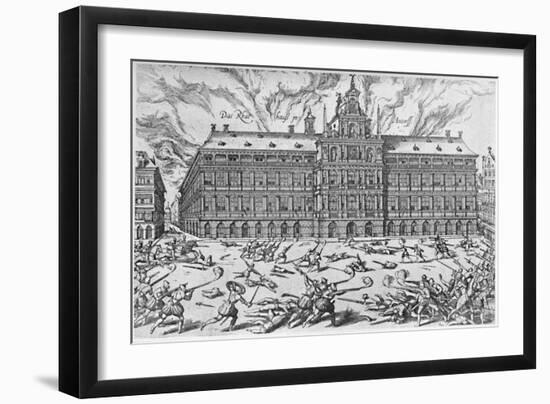 'The Sack of Antwerp, 1576', (1903)-Frans Hogenberg-Framed Giclee Print